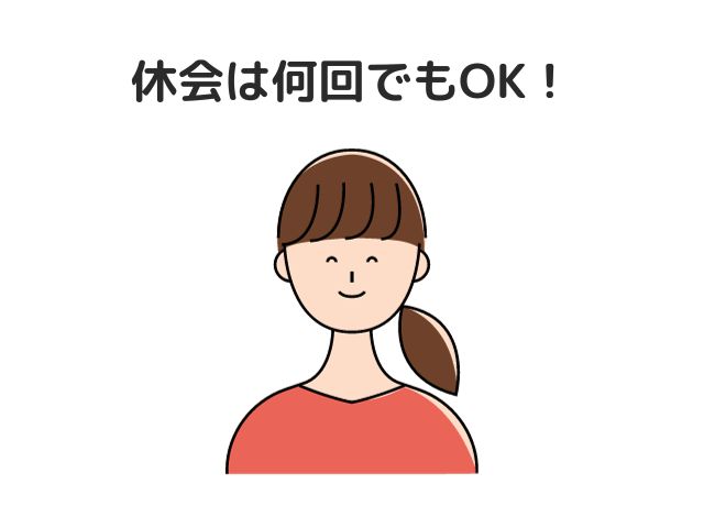 休会は何回でもOK！